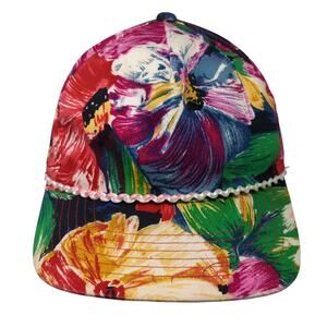 The Sportsmon Snapback 5 Panel Cap Multi One Size Adjustable Rope Flower Print